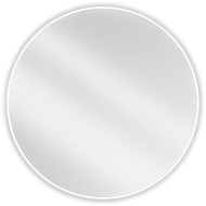 Mexen Loft lustro łazienkowe okragłe 90 cm, rama biała - 9850-090-090-000-20