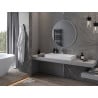 Mexen Loft lustro łazienkowe okragłe 90 cm, rama biała - 9850-090-090-000-20