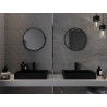 Mexen Loft lustro łazienkowe okragłe 40 cm, rama czarna - 9850-040-040-000-70