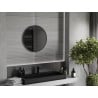 Mexen Loft lustro łazienkowe okragłe 60 cm, rama czarna - 9850-060-060-000-70