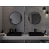 Mexen Loft lustro łazienkowe okragłe 60 cm, rama czarna - 9850-060-060-000-70