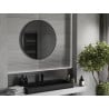 Mexen Loft lustro łazienkowe okragłe 85 cm, rama czarna - 9850-085-085-000-70