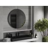 Mexen Loft lustro łazienkowe okragłe 90 cm, rama czarna - 9850-090-090-000-70