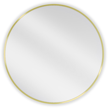 Mexen Loft lustro łazienkowe okragłe 70 cm, rama złota szczotkowana - 9850-070-070-000-50