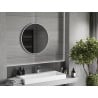 Mexen Loft lustro łazienkowe okragłe 70 cm, rama biała - 9850-070-070-000-20