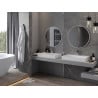 Mexen Loft lustro łazienkowe okragłe 70 cm, rama biała - 9850-070-070-000-20