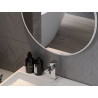 Mexen Loft lustro łazienkowe okragłe 50 cm, rama biała - 9850-050-050-000-20