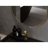 Mexen Loft lustro łazienkowe okragłe 30 cm, rama złota szczotkowana - 9850-030-030-000-50
