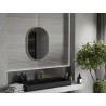 Mexen Loft lustro łazienkowe owalne 70 x 50 cm, rama złota - 9851-070-050-000-50
