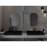 Mexen Loft lustro łazienkowe owalne 70 x 50 cm, rama złota szczotkowana - 9851-070-050-000-50