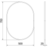 Mexen Loft lustro łazienkowe owalne 70 x 50 cm, rama złota - 9851-070-050-000-50