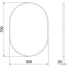 Mexen Loft lustro łazienkowe owalne 70 x 50 cm, rama złota szczotkowana - 9851-070-050-000-50