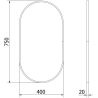 Mexen Loft lustro łazienkowe owalne 75 x 40 cm, rama złota szczotkowana - 9851-075-040-000-50