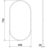 Mexen Loft lustro łazienkowe owalne 75 x 40 cm, rama czarna - 9851-075-040-000-70