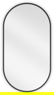 Mexen Loft lustro łazienkowe owalne 75 x 40 cm, rama czarna - 9851-075-040-000-70