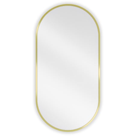 Mexen Loft lustro łazienkowe owalne 80 x 40 cm, rama złota szczotkowana - 9851-080-040-000-50