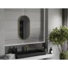 Mexen Loft lustro łazienkowe owalne 80 x 40 cm, rama złota szczotkowana - 9851-080-040-000-50