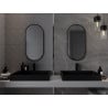 Mexen Loft lustro łazienkowe owalne 80 x 40 cm, rama czarna - 9851-080-040-000-70