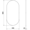 Mexen Loft lustro łazienkowe owalne 80 x 40 cm, rama czarna - 9851-080-040-000-70