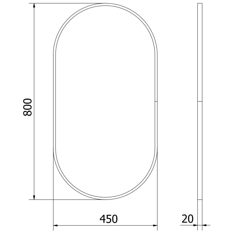 Mexen Loft lustro łazienkowe owalne 80 x 45 cm, rama złota szczotkowana - 9851-080-045-000-50