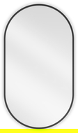 Mexen Loft lustro łazienkowe owalne 80 x 45 cm, rama czarna - 9851-080-045-000-70