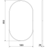 Mexen Loft lustro łazienkowe owalne 85 x 50 cm, rama czarna - 9851-085-050-000-70