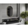 Mexen Loft lustro łazienkowe owalne 85 x 50 cm, rama złota szczotkowana - 9851-085-050-000-50