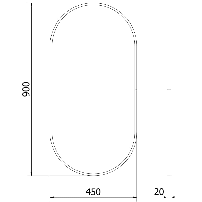 Mexen Loft lustro łazienkowe owalne 90 x 45 cm, rama złota - 9851-090-045-000-50