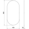 Mexen Loft lustro łazienkowe owalne 90 x 45 cm, rama złota - 9851-090-045-000-50