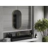 Mexen Loft lustro łazienkowe owalne 90 x 45 cm, rama złota szczotkowana - 9851-090-045-000-50