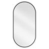 Mexen Loft lustro łazienkowe owalne 90 x 45 cm, rama czarna - 9851-090-045-000-70