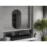 Mexen Loft lustro łazienkowe owalne 90 x 45 cm, rama czarna - 9851-090-045-000-70