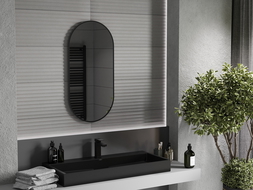 Mexen Loft lustro łazienkowe owalne 90 x 45 cm, rama czarna - 9851-090-045-000-70 Mexen Loft lustro łazienkowe owalne 90 x 45 cm, rama czarna - 9851-090-045-000-70