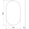 Mexen Loft lustro łazienkowe owalne 90 x 55 cm, rama złota szczotkowana - 9851-090-055-000-50