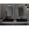 Mexen Loft lustro łazienkowe owalne 90 x 55 cm, rama złota szczotkowana - 9851-090-055-000-50