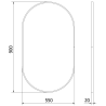 Mexen Loft lustro łazienkowe owalne 90 x 55 cm, rama czarna - 9851-090-055-000-70