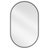 Mexen Loft lustro łazienkowe owalne 90 x 55 cm, rama czarna - 9851-090-055-000-70