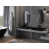 Mexen Loft lustro łazienkowe owalne 90 x 55 cm, rama czarna - 9851-090-055-000-70