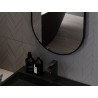 Mexen Loft lustro łazienkowe owalne 90 x 55 cm, rama czarna - 9851-090-055-000-70