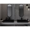 Mexen Loft lustro łazienkowe owalne 100 x 35 cm, rama czarna - 9851-100-035-000-70