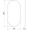 Mexen Loft lustro łazienkowe owalne 100 x 50 cm, rama złota szczotkowana - 9851-100-050-000-50