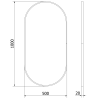 Mexen Loft lustro łazienkowe owalne 100 x 50 cm, rama czarna - 9851-100-050-000-70