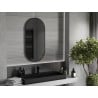 Mexen Loft lustro łazienkowe owalne 100 x 50 cm, rama czarna - 9851-100-050-000-70