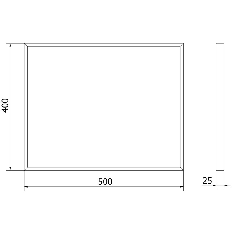 Mexen Loft lustro łazienkowe prostokątne 50 x 40 cm, rama złota - 9852-050-040-000-50