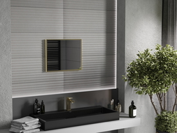 Mexen Loft lustro łazienkowe prostokątne 50 x 40 cm, rama złota - 9852-050-040-000-50