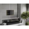 Mexen Loft lustro łazienkowe prostokątne 60 x 40 cm, rama złota szczotkowana - 9852-060-040-000-50