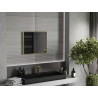 Mexen Loft lustro łazienkowe prostokątne 60 x 50 cm, rama złota - 9852-060-050-000-50