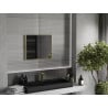 Mexen Loft lustro łazienkowe prostokątne 60 x 50 cm, rama złota szczotkowana - 9852-060-050-000-50