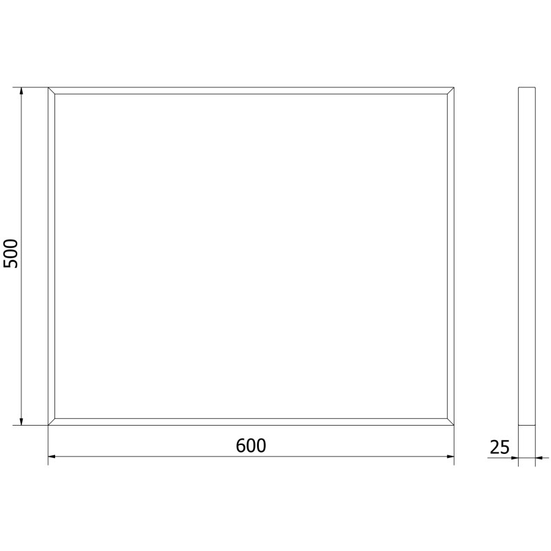 Mexen Loft lustro łazienkowe prostokątne 60 x 50 cm, rama złota - 9852-060-050-000-50