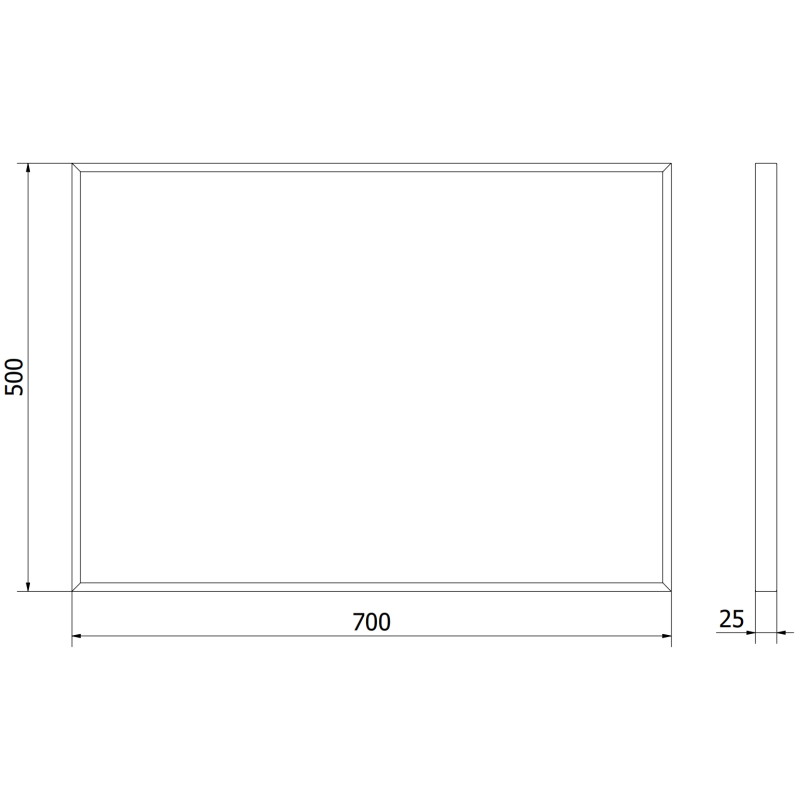 Mexen Loft lustro łazienkowe prostokątne 70 x 50 cm, rama złota - 9852-070-050-000-50